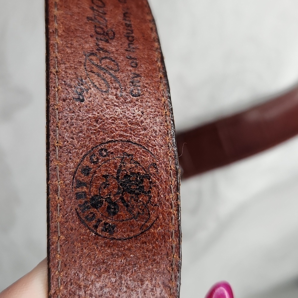 Brighton Mickey Mouse Train Lizard Print Belt Size 32 - Picture 8 of 13